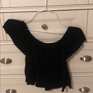 Black off the shoulder top